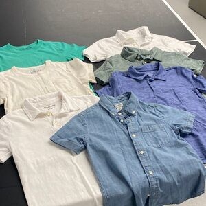 Boys Crewcuts short sleeve Shirt bundle - Blue, White, Green. Size M 8-9